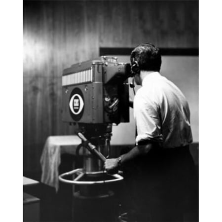 Posterazzi SAL2557825 Rear View of a Cameraman Operating a Television Camera Poster Print - 18 x 24 in.