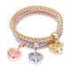 thumbnail image 2 of Pulseras multicapa con colgante de cristal mixto para compromiso, familia y parejas. Pulsera del corazón, 2 of 3