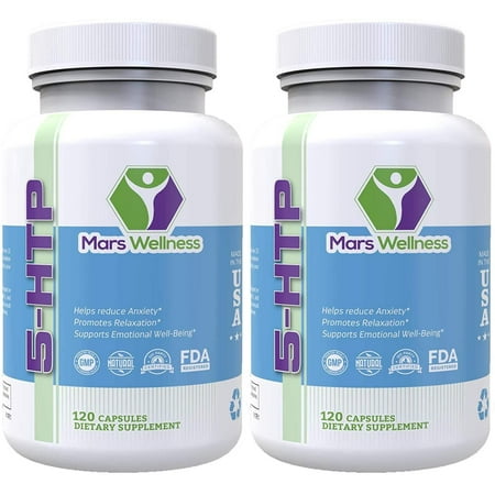 5-HTP 200 mg Supplement - 120 Capsules Per Bottle - Mood Booster - Sleep Aid