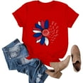 thumbnail image 5 of frariair Independence Day Womens Fashion Workout T Shirts Athletic Plus Size Tops Summer Trendy Clothes Short Sleeve Spring Tee Red, 5 of 9