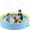 Yellow-Blue, variant on Niubya Foldable Dog Pool with Sprinkler for Large Dogs, 1 Pack, 48 x 12 Inch