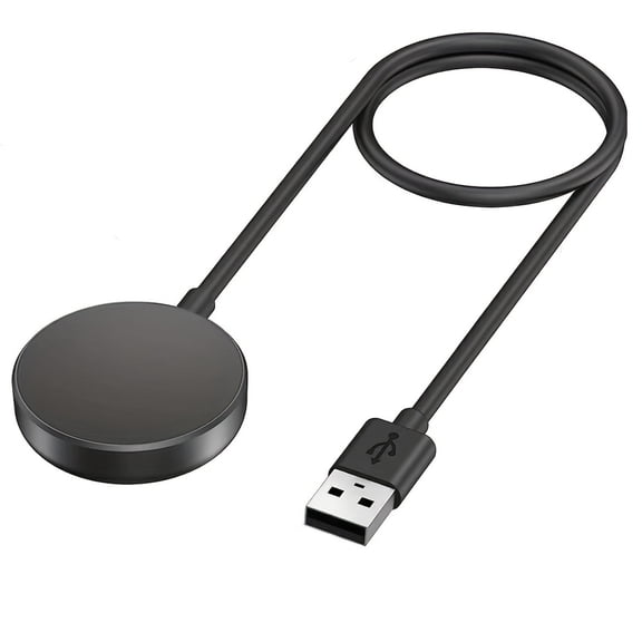 Fast Wireless Charger Adapter For Samsung Galaxy Watch 6 / 5 / 5 Pro / 4 / 3 / Classic Active 2 / 1,Cable Length 3.3 Feet Black