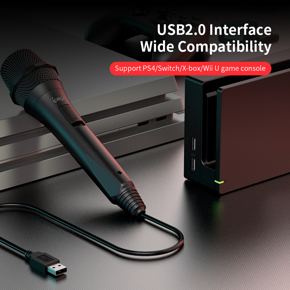 Ipega Pg 99 Wired Gaming Microphone Usb2 0 Interface High Sound Quality Microphone Replacement For Switch Ps4 X Box Wii U Walmart Com Walmart Com