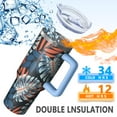thumbnail image 2 of Colorful Hawaii Theme 40oz Tumbler with Handle, Stainless Mug Flip Straw Lid Vacuum Insulated Cup for Trips, 2 of 5