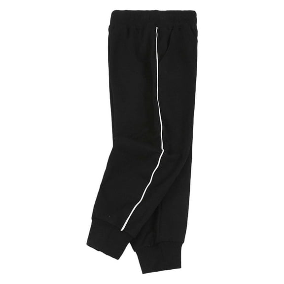 Kids Tapered Casual Trousers | Boys Girls Elastic Waist Pants | 3-9 Years School Wear | Summer Autumn Comfortable Leggings | Loose Fit Tapered Leg Design(Black,3-4Years)
