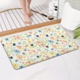 thumbnail image 4 of Pioneer Flower Floral Print Pattern Bathroom Rugs Mat, Non Slip Microfiber Bathroom Rug with Rubber Backing, Soft Mats for Bathroom Floor Tub Shower, 17"x30", 4 of 5