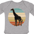 thumbnail image 4 of Inktastic Giraffe African Animal Retro Sunset Boys or Girls Long Sleeve Baby Bodysuit, 4 of 5