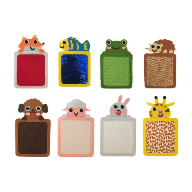 8 alfombrillas sensoriales, almohadillas sensoriales, bonitas, portátiles, paneles sensoriales variados con diseño de animales para niños y niñas