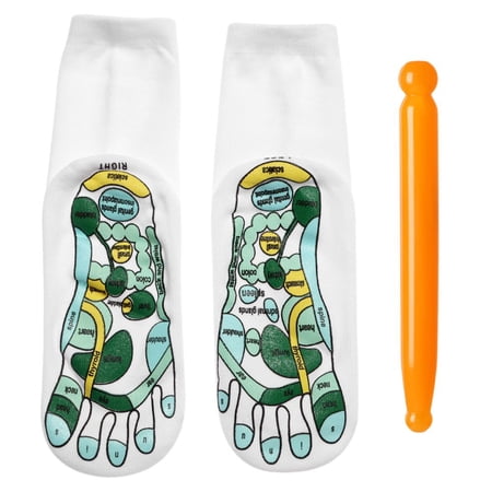 2PCS Acupoint Beauty Health Relaxation Foot Point Physiotherapy Acupressure Reflexology Socks Relieve Tired Feet