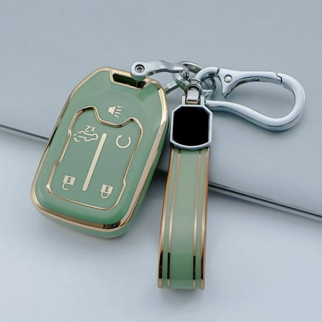 Car Key Fob Cover Case Protector TPU Car Key Case Cover Holder FOB For GMC Sierra Chevrolet Silverado 2019-2020