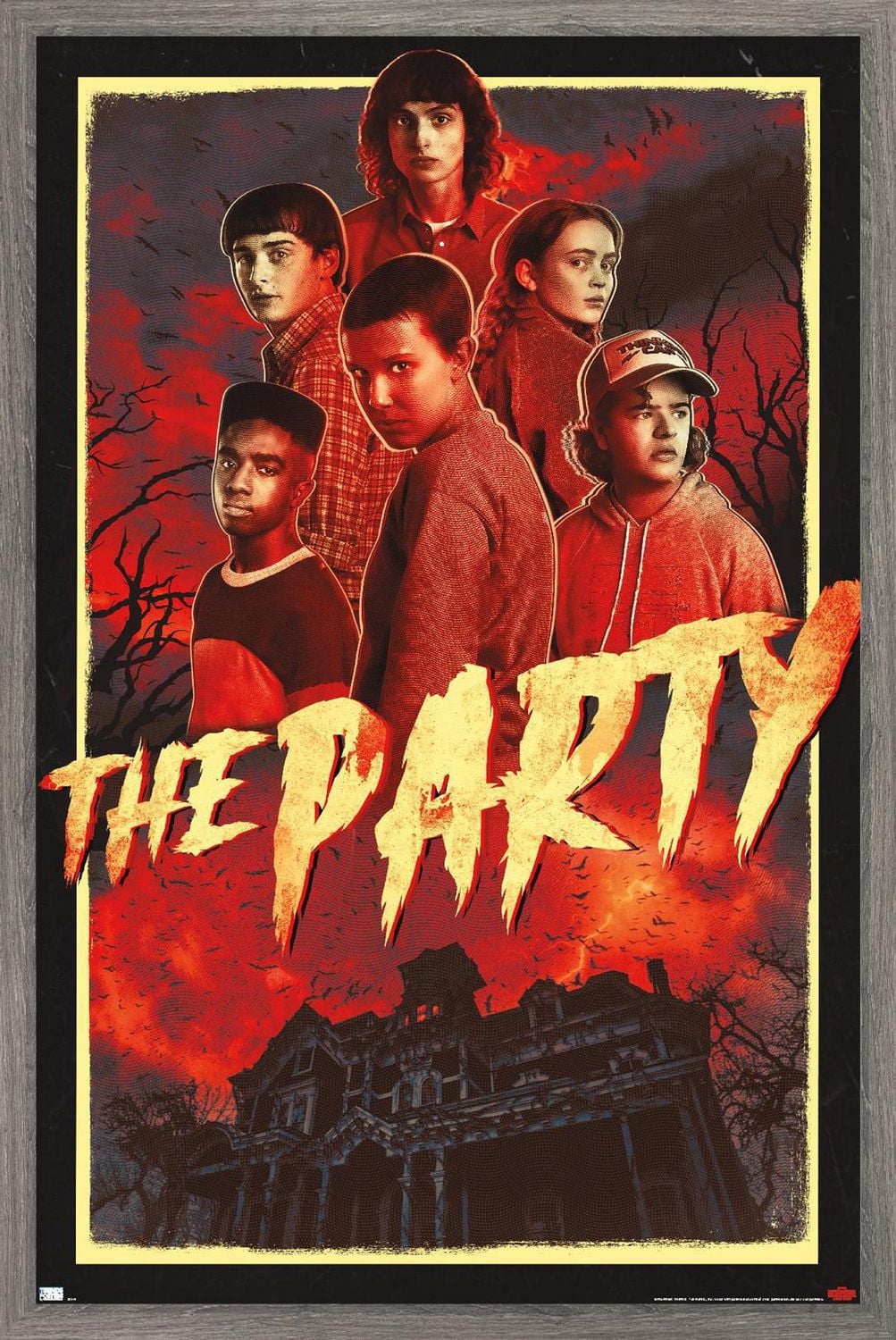 Netflix Stranger Things: Season 4 - The Party Wall Poster with Magnetic Frame
