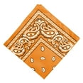 thumbnail image 2 of Yunhgft Cotton Paisley Cowboy Bandana Scarf Head Wrap Hair Band Kerchief Orange, 2 of 5