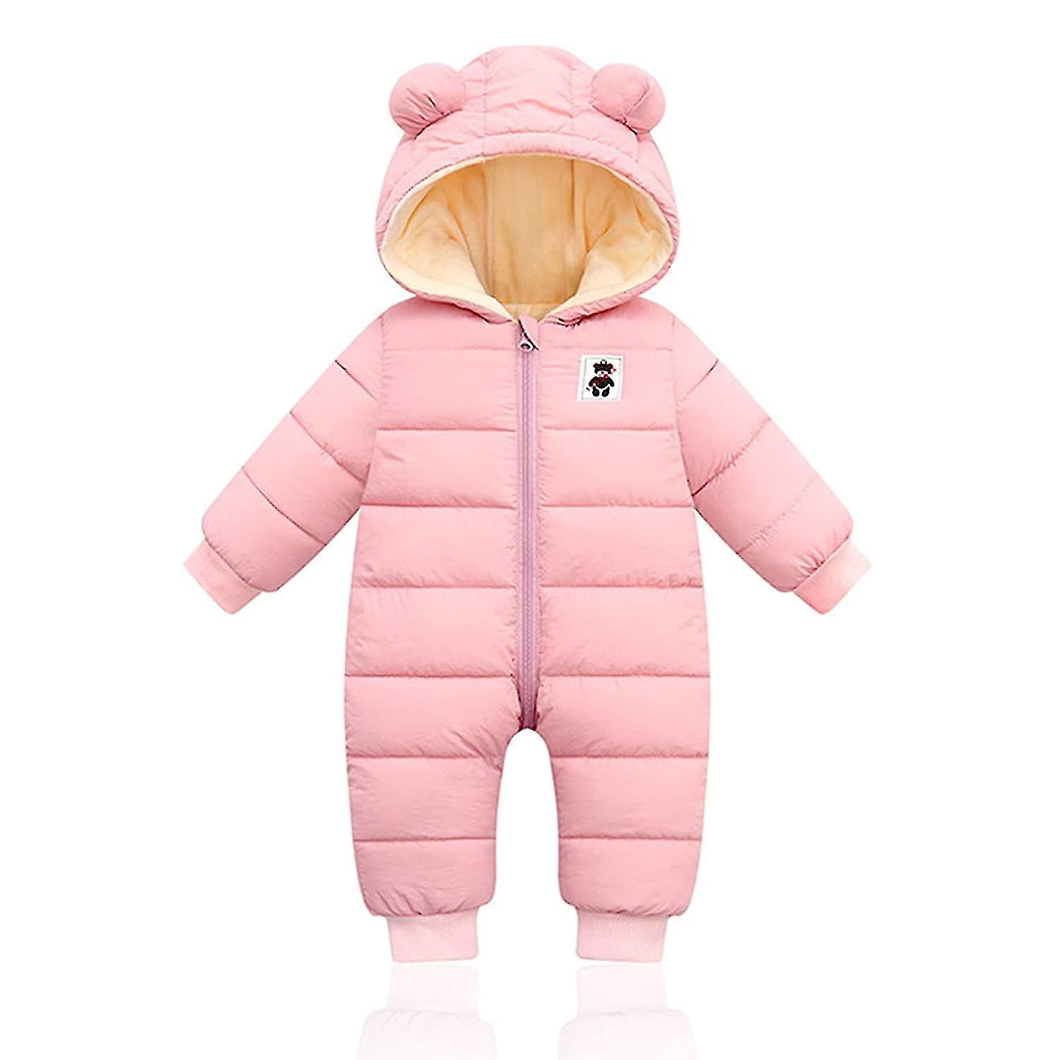 Baby Winter Jumpsuit With Hood, Romper Snowsuit Boys Girls Long Sleeve  Jumpsuit Warm Outfits Gift (navy Blue, 66cm)-pink-66cm | Walmart Canada