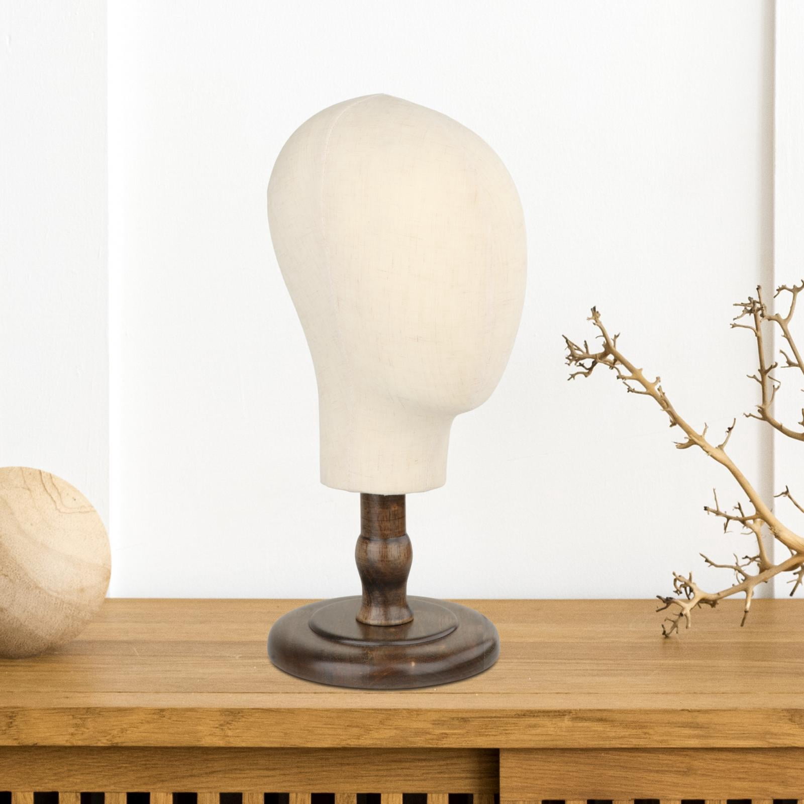 Hat Display Head Mannequin Head Display Hair Hats Hairpieces Female Accessory Model Easy Installation Stable Head Form Holder Head Stand dark brown base