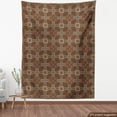 thumbnail image 4 of Tribal Sofa Upholstery Fabric by the Yard, Ethnic African Funky Nostalgic Geometric Traditional Bohemian Symmetric Motif, Decorative Fabric for DIY and Home Accents, Beige Cinnamon by Ambesonne, 4 of 5