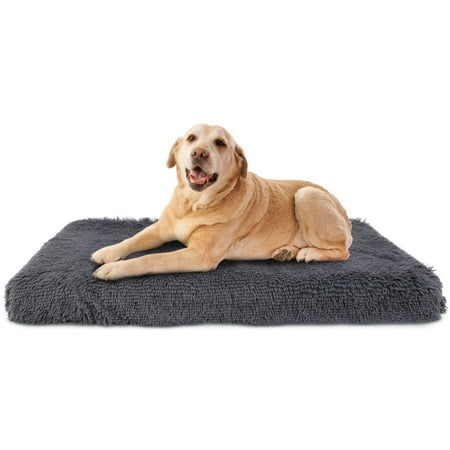 Pet Bed Carpet Soft Plush Dog Crate Mat All Growth Stage Sizes Dogs Available Grey