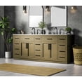 thumbnail image 3 of Elegant Kitchen and Bath Alden 84 inch Double Bathroom Vanity in Chestnut Brown, 3 of 10
