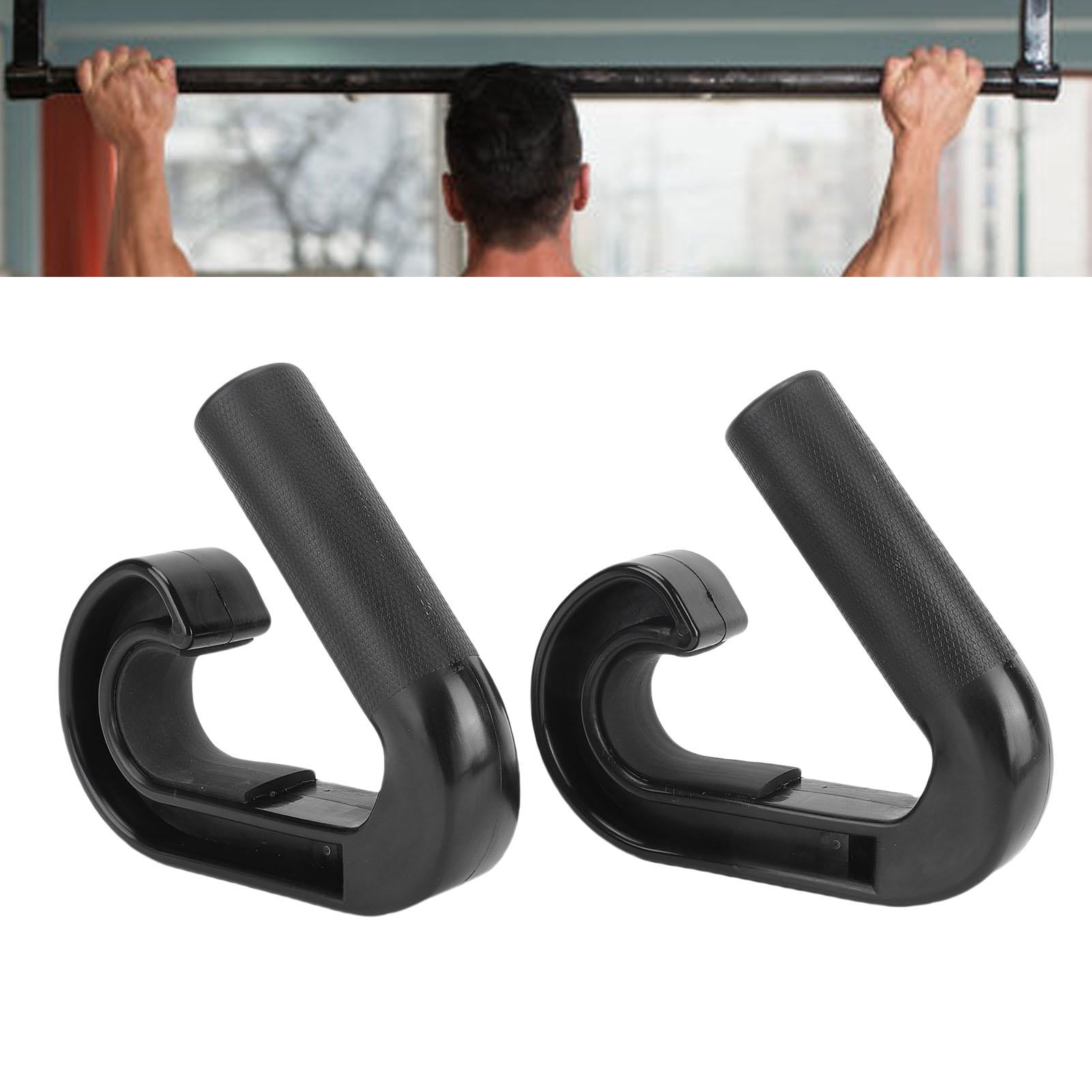 YAHHU 2-Pack Ergonomic Pull‑Up Bar Handles – Non‑Slip, Multi‑Use Hooks for Barbell, Pull‑Ups, Rows & Core Training – 6.3” Wide, 6.69” Long, 2.36” High