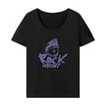 thumbnail image 1 of Camiseta de verano para mujer, ajuste Regular, camisetas ligeras de verano para viaje y trabajo Negro, 1 of 7