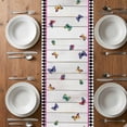 thumbnail image 4 of Table Runner 90 Inches Long for Kitchen Dining, Spring Tulips Dresser Scarf Farmhouse, Dining Table Decorations for Wedding/Parties, Colorful Flowers Botanical Butterfly Farm Wooden 13 x 90 In, 4 of 8
