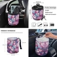 thumbnail image 4 of HUIACONG Butterfly Cherry Blossom Foldable Car Seat Covers Full Set Easy to Install Steering Wheel Cover Trash Can Seat Belt Pads Cover Rearview Mirror Cover Auto Interior Accessories Set of 12, 4 of 6
