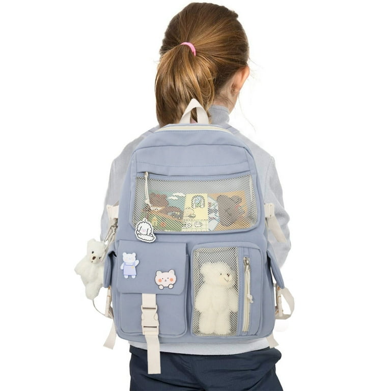 1pc Khaki Cartoon Bear Backpack, 2023 New, Cute Fashionable Casual Bookbag,  Large Capacity Shoulder Bag For Women