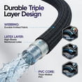 thumbnail image 3 of 100ft Garden Hose with 10 Function Spray Nozzle, 3 of 6