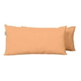 thumbnail image 2 of Vargottam Indoor/Outdoor Polyester Fabric Lumbar Pillow With Insert, All-Weather Waterproof Decorative Throw Pillow for Patio Furniture-Set of 2 - Light Peach, 2 of 7
