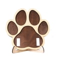 thumbnail image 1 of Solid Wood Pet Memorial Photo Frame, Desktop Dog Cat Picture Album Ornament, Yellow Wooden Paw Print Frame for Remembrance Display, 1 of 7