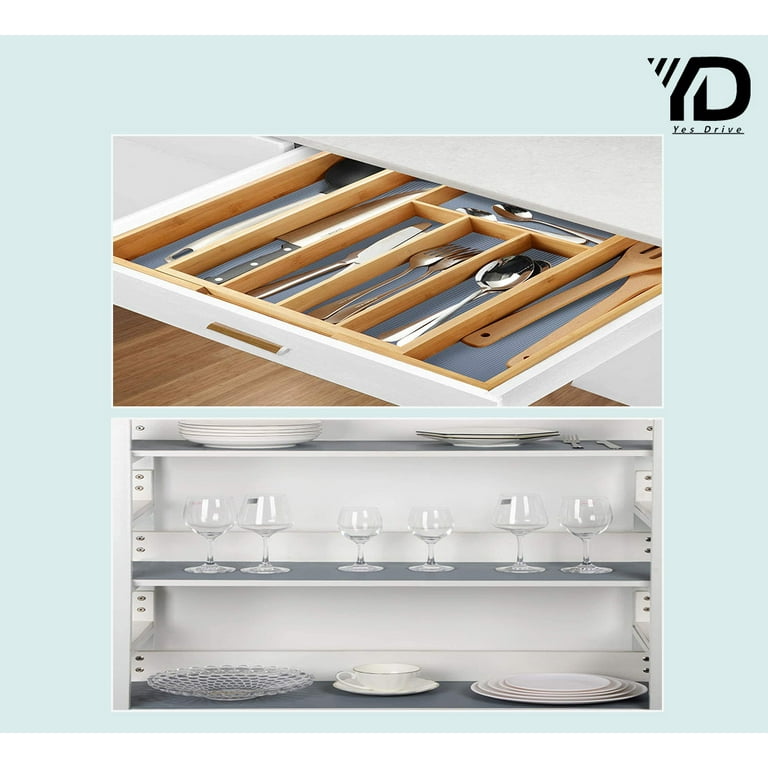 Shelf Liner, Non Adhesive Cabinet Liner, Non-Slip Drawer Liner Cupboard  Liner Washable Refrigerator Mats for Pantry Cabinet, Kitchen Drawer,  Bathroom