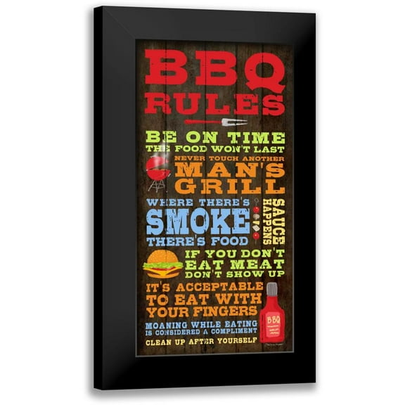 Marrott, Stephanie 9x14 Black Modern Framed Museum Art Print Titled - BBQ Rules