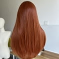 thumbnail image 6 of MISSWEN Copper Red Long Daily Wear 24 inch Heat Safe Fiber Hair Cosplay Wigs Female, 6 of 7