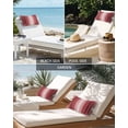 thumbnail image 6 of Pack of 2 Outdoor Lumbar Pillow Covers 11x16 Inch, Red Vertical Striped Waterproof Throw Pillow Covers Set, Farmhouse Minimalist Abstract Lines Decorative Cushion Cases for Patio Porch Car, 6 of 7