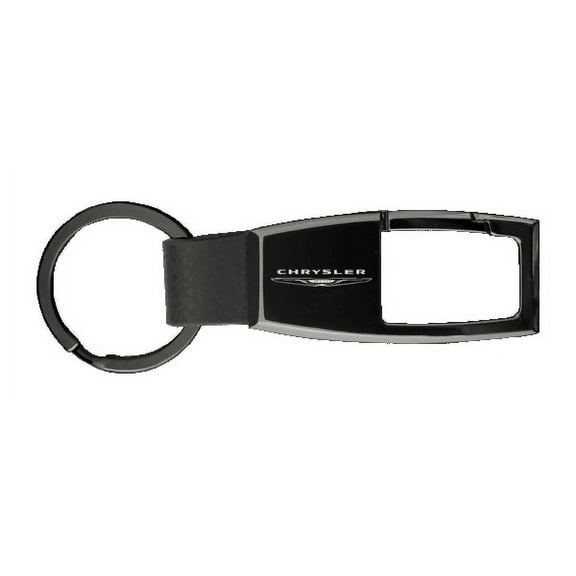 Chrysler Logo Premier Carabiner Black Pearl Key Chain Fob Ring Official Licensed
