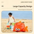 thumbnail image 4 of Fish Shape Mesh Beach Bag, 18.31X15.75" Large Capacity Beach Bag, Breathable Mesh Beach Tote, Portable Mesh Pool Bag, Mesh Storage Bag, Sand Organizer Handbag for Beach Swimming Pool Outdoor Travel, 4 of 5