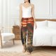 thumbnail image 4 of Balery 1860s Style American Cowboy Pantalones de pijama para mujer, pijamas ultraligeros, pantalones de estar por casa-XX-Large, 4 of 6