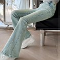 thumbnail image 5 of KVPLBQFD Girls Flare Jeans Stretchy Slim Bell Bottom for Kids Soft Stretch High Waist Denim Pants Teens Trendy Casual School Everyday Wear, 5 of 8