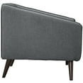 thumbnail image 3 of Modway Slide Polyester Upholstered Armchair in Gray/Dark Walnut (Set of 2), 3 of 3
