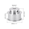 thumbnail image 2 of Uxcell 40 Teeth 5mm Bore Timing Pulley Synchronous Wheel Silver, for 3D Printer Belts, CNC Machine, Pack of 2, 2 of 6