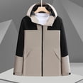 thumbnail image 3 of BODOAO Women's Color Block Zip Up Long Sleeve Tops, Lightweight Hooded Jackets for Women, Casual Windbreaker Coats for Outdoor Hiking, Travel, and Fall Rose Gold M, 3 of 4