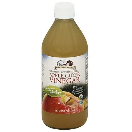 Harmony Farms Apple Cider Vinegar, 16 fl oz, (Pack of