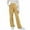 Khaki, variant on Jalioing Kids High Waist Trousers Solid Flare Leg Casual Pants with Pocket Teens Girls School Uniform Pants