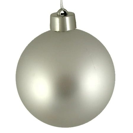 Huge Matte Silver Splendor Shatterproof Christmas Ball Ornament 12" (300mm)