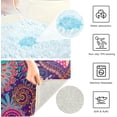 thumbnail image 7 of Coolnut Paisley Floral High Absorbent U-Shaped Contour Toilet Rugs Machine Washable,24"x20", 7 of 7
