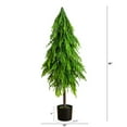 thumbnail image 4 of Nearly Natural 4ft. Artificial Real Touch Down Swept Norfolk Pine Tree with Natural Look, 4 of 6