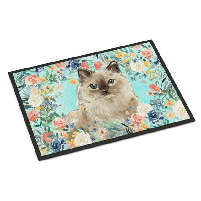 Carolines Treasures CK3396JMAT 24 x 36 in. Ragdoll Spring Flowers Indoor or Outdoor Mat