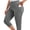 D1-Gray, variant on Women's Plus Size High Waisted Capri Yoga Leggings with Pockets, Gray 2X Tummy Control Cropped Workout Pants for Gym & Running