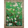 thumbnail image 1 of Tori Home Branches of an Almond Tree in Blossom by La Pastiche Framed Painting in Emerald Green, 1 of 5