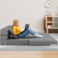 thumbnail image 4 of Bingirl Canapé-Lit Pliant Convertible, Format Grand Lit, Fauteuil Futon avec Oreiller, 4 of 8