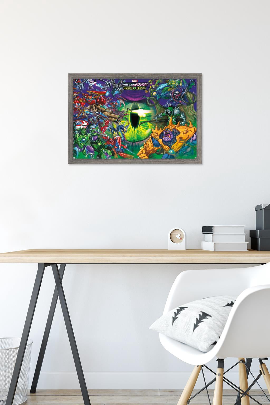 Marvel Avengers: Mechstrike Monster Hunters - Battle Wall Poster, 14.725" x 22.375" Framed